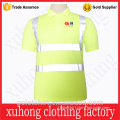 Safety 100%cotton short sleeve high visibility polo tshirts